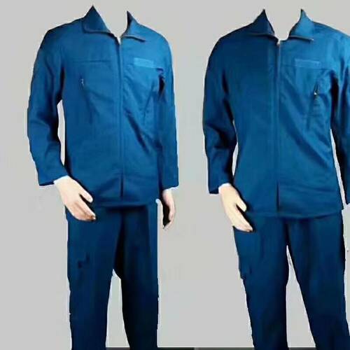 飞行户外02款布服蓝色夏季透气排汗工作服男工套装长袖长裤分体夏