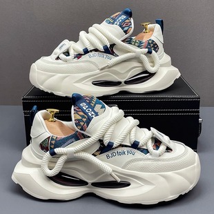 增高百搭运动休闲鞋 软底舒适老爹鞋 潮牌痞帅炸街男鞋 新款 2025秋季