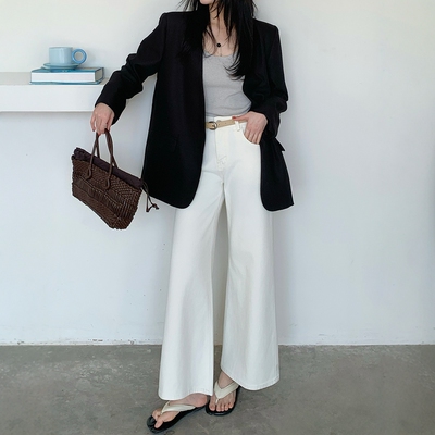 BEKISS官方旗舰店春季筒喇裤7790