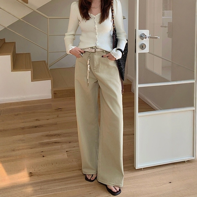 BEKISS贝斯官方旗舰店春季弯刀裤