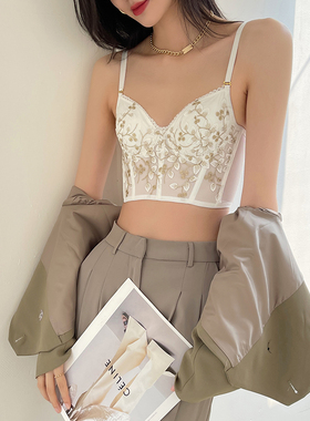 内衣女士法式性感夏季大胸显小白色胸罩聚拢收副乳防下垂文胸套装