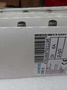 D型熔断器5SB231-6A 500V gL/gG 直拍