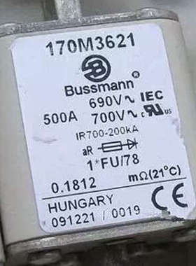 BUSSMANN熔断器170M3766/3767/3768/3769/3770/3771/3772/3773