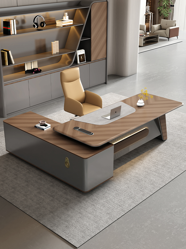 老板办公桌简约现代大班台办公室桌办公桌椅组合电脑桌总裁老板桌