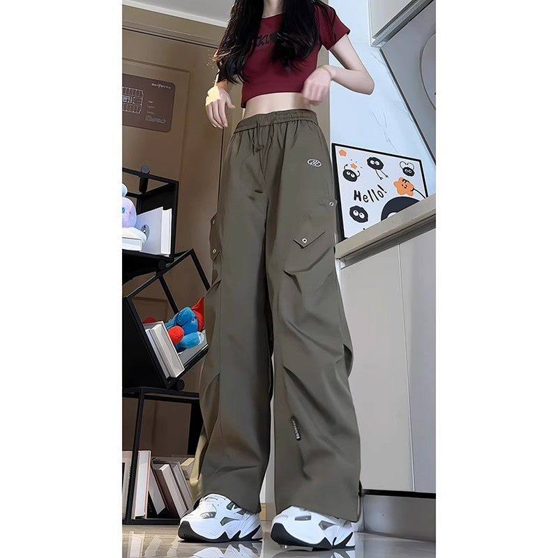 直筒工装裤春秋季多口袋休闲裤潮