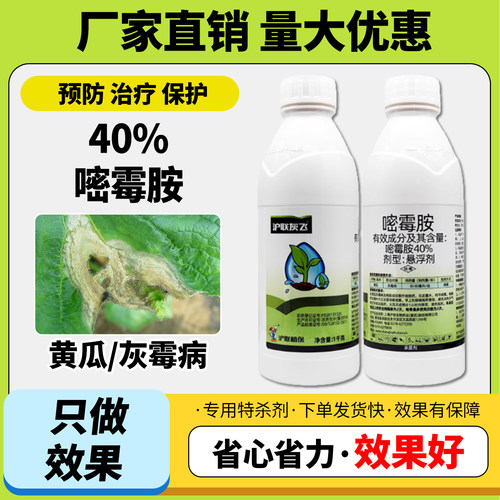 农用40%嘧霉胺悬浮剂蔬菜黄瓜灰霉病菌核病农药杀菌剂正品
