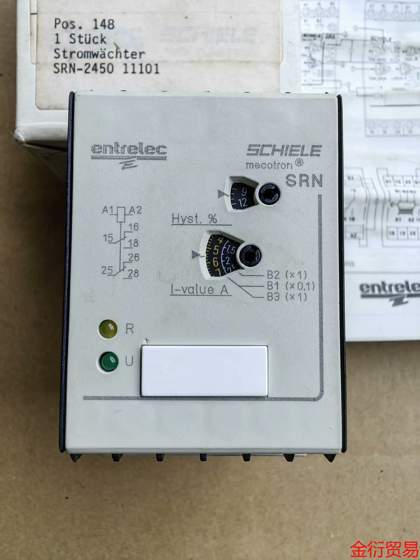 ENTRELEC SCHIELE  德国施勒SRN继电器，2金衍工控