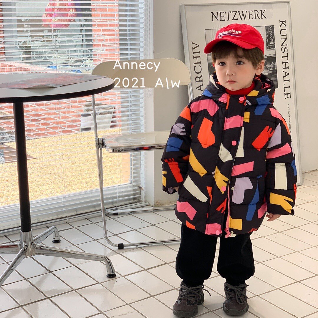 NANA KIDS韩国童装冬装新款中长款棉服保暖中小童男女童时尚外套