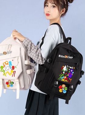 AB柴火柴人战争五色组动漫周边书包男女中小学生日系卡通双肩背包
