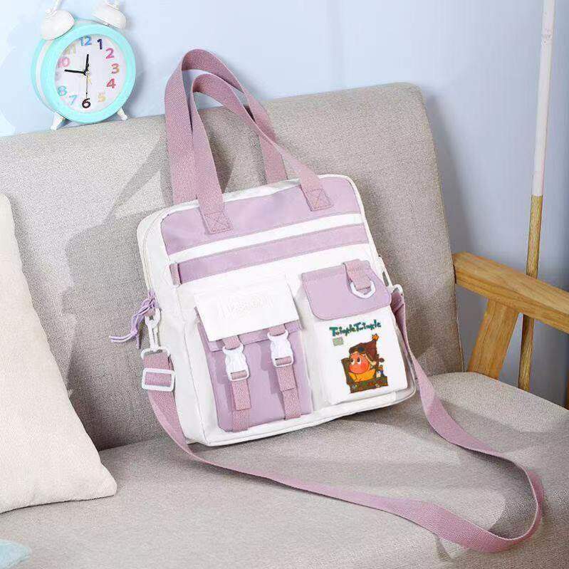 星星人动漫周边单肩斜挎包男女初中小学生二次元大容量轻便补习包