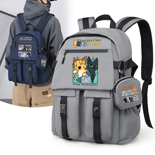 猫武士周边学生动漫双肩背包