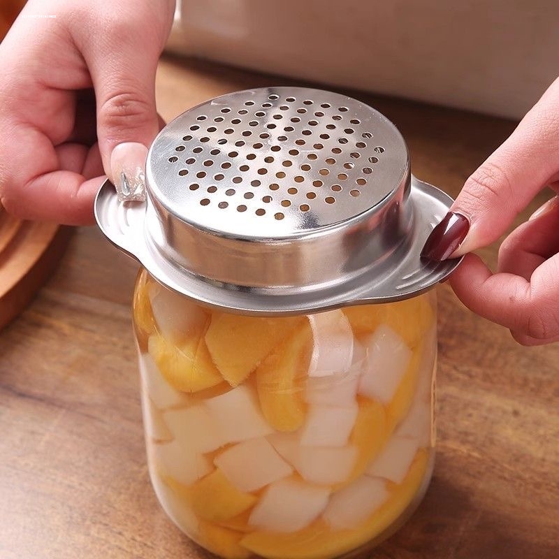 滤水器有耳罐头隔渣过滤器厨房工具304不锈钢沥水器家用便捷罐头