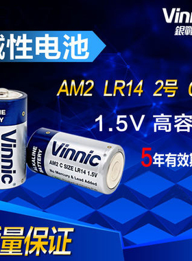 vinnic松柏AM2 LR14 二号 2号 1.5V热水器电筒碱性C型电池1节