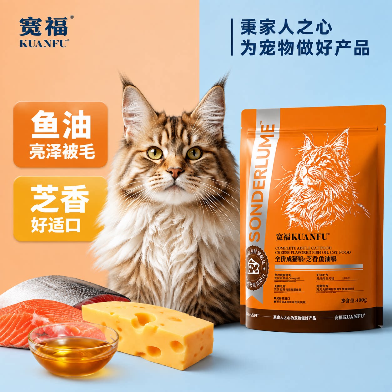 宽福芝香鱼油猫粮⭐顿顿吃顿顿香图片
