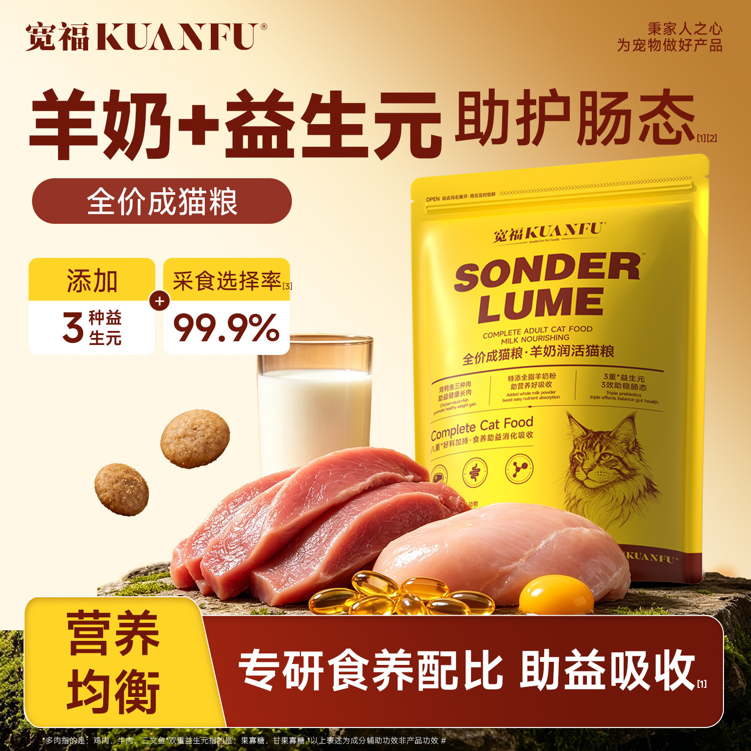 宽福羊乳润活猫粮400g 5.9元 - 折送网