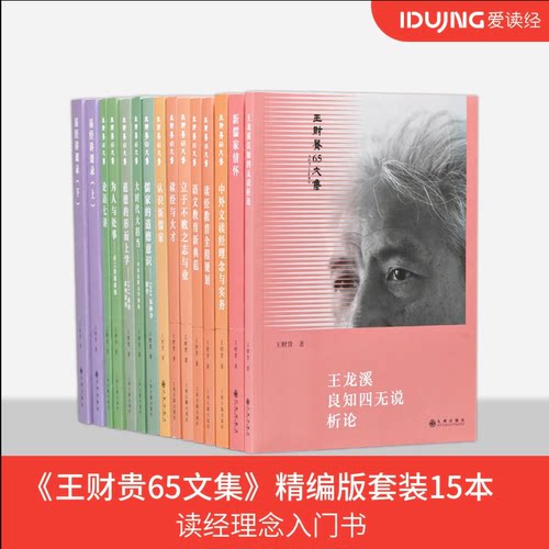 王财贵 65文集套装15本 论语七讲语文教育新典范儒家的道德意识 2009东林寺讲学 - 封面