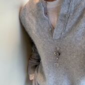 简约猪鼻孔链条心形爱心吊坠长款 气质小众高级感个性 毛衣链项链女