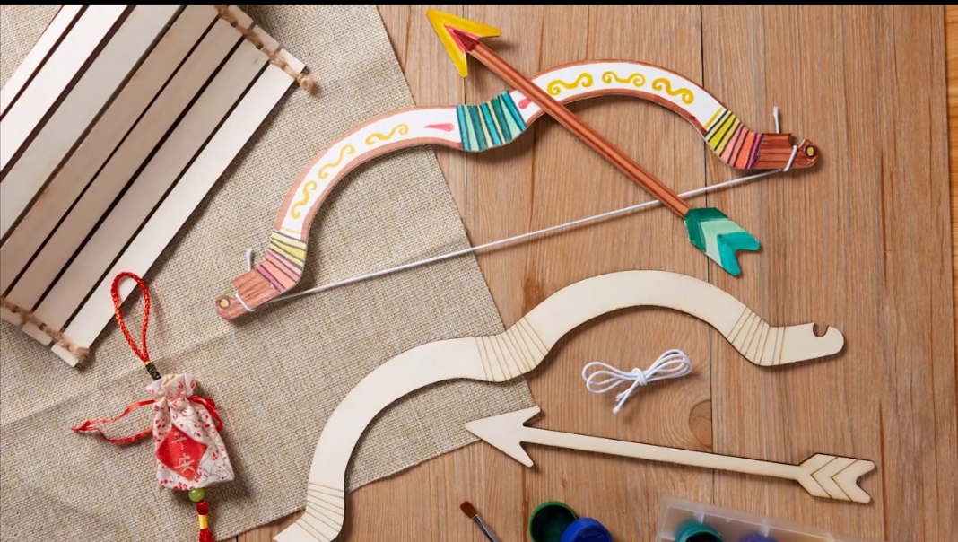 蒙古主题材料包手工diy帽子弓箭儿童创意美术绘画粘贴制作幼儿园