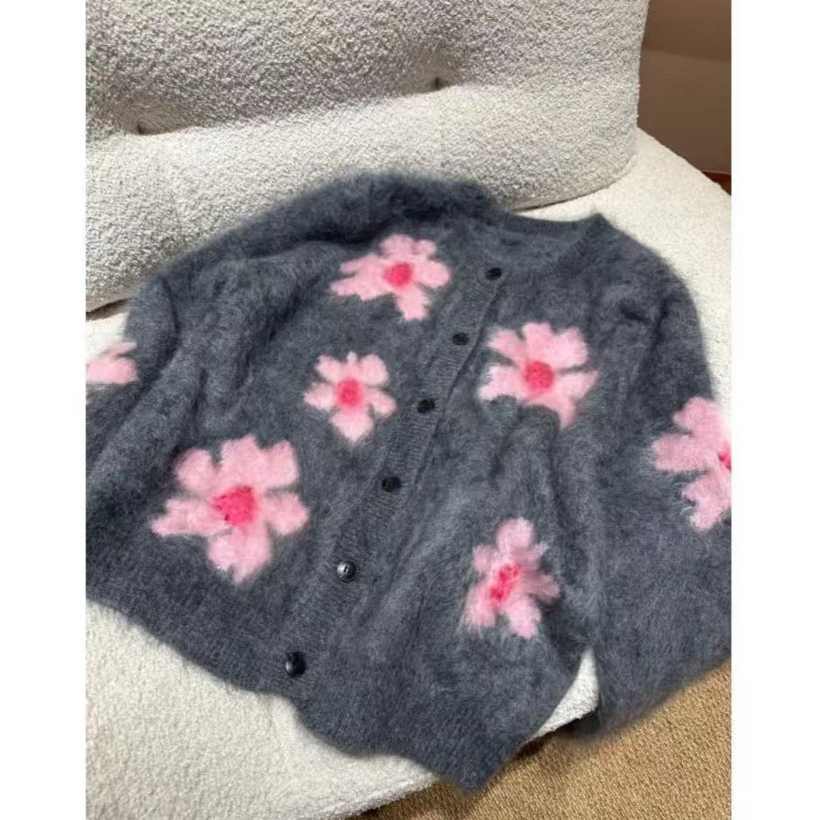 芬妮/樱花/100羊毛拉毛拉绒开衫毛衣女秋冬款,女装/女士精品,羊绒衫,淘宝优惠券,粉丝福利购,淘宝优惠卷