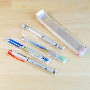 OPP自粘袋子斑马笔派通中性笔塑料包装 袋透明一次性不干胶袋定制