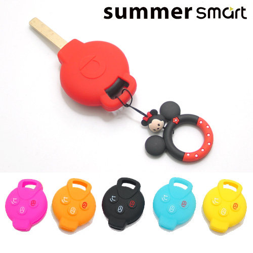 09-14款smart汽车硅胶车用钥匙包