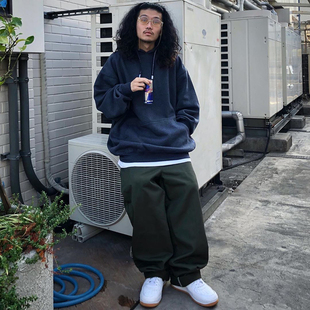 PROCLUB美式重磅卫衣嘻哈冬季加绒加厚宽松休闲纯色连帽套头帽衫