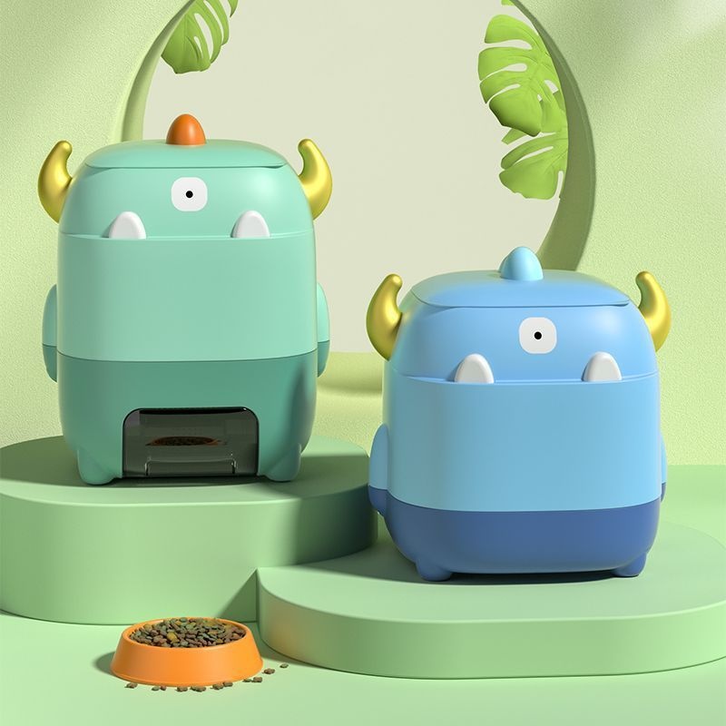 食品级宠物猫粮狗粮箱小怪兽储粮桶密封防潮按压出粮大容量储米桶