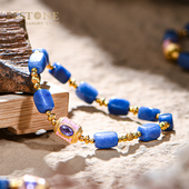 普琳丝天然水晶珠宝级星际蓝舒俱来路路通九紫离火设计手链手串女