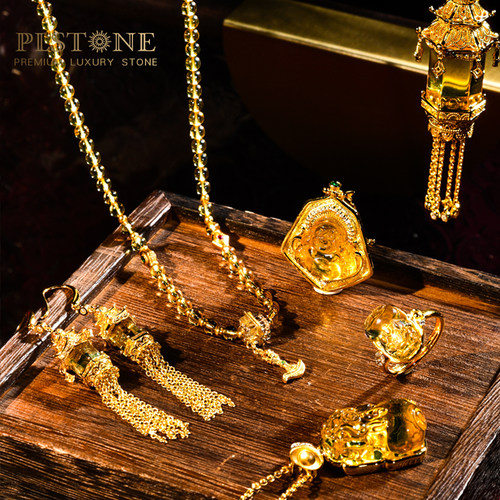 【设计师系列】普琳丝天然琥珀设计款diy手链手串女挂件手机绳