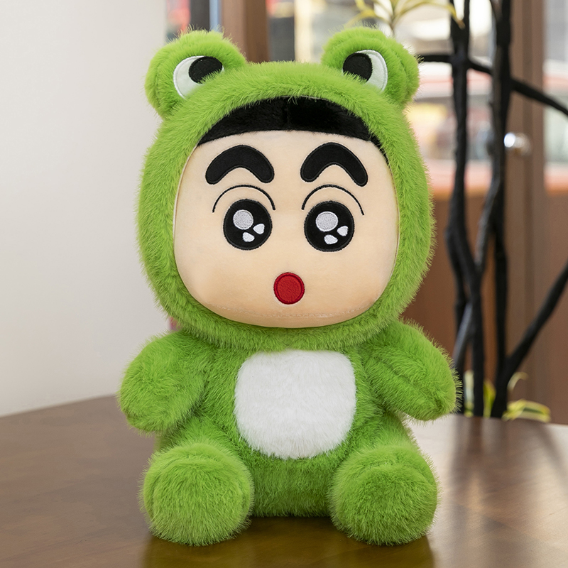 小新变身青蛙毛绒玩具公仔