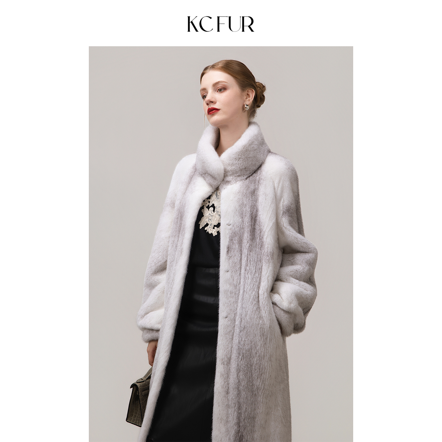 十字貂长款时尚年轻款水貂外套女