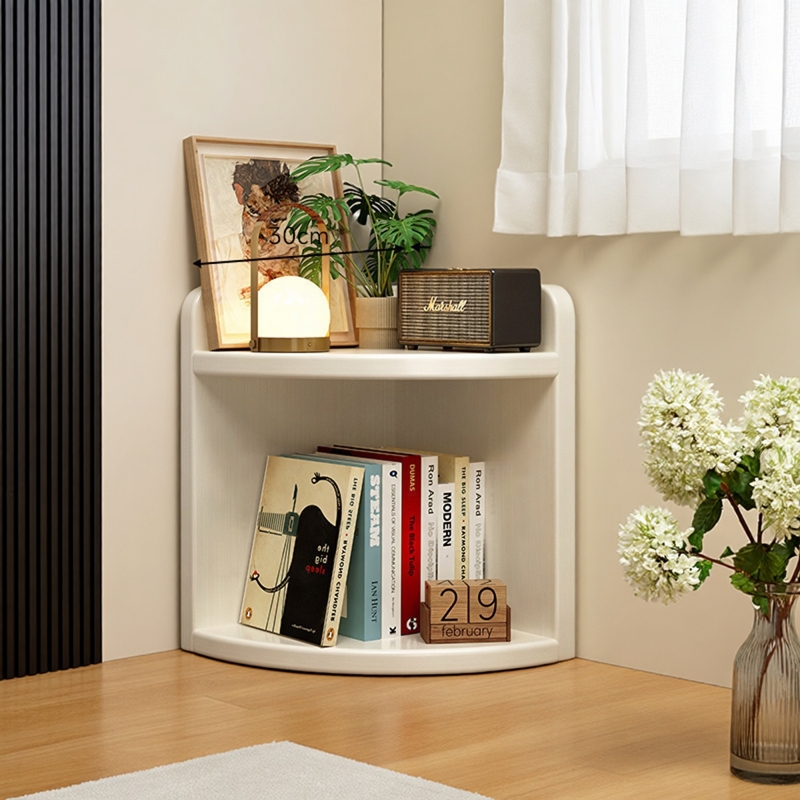 实木桌面置物架转角书架学生书桌上小柜子工位多层简易收纳储物架