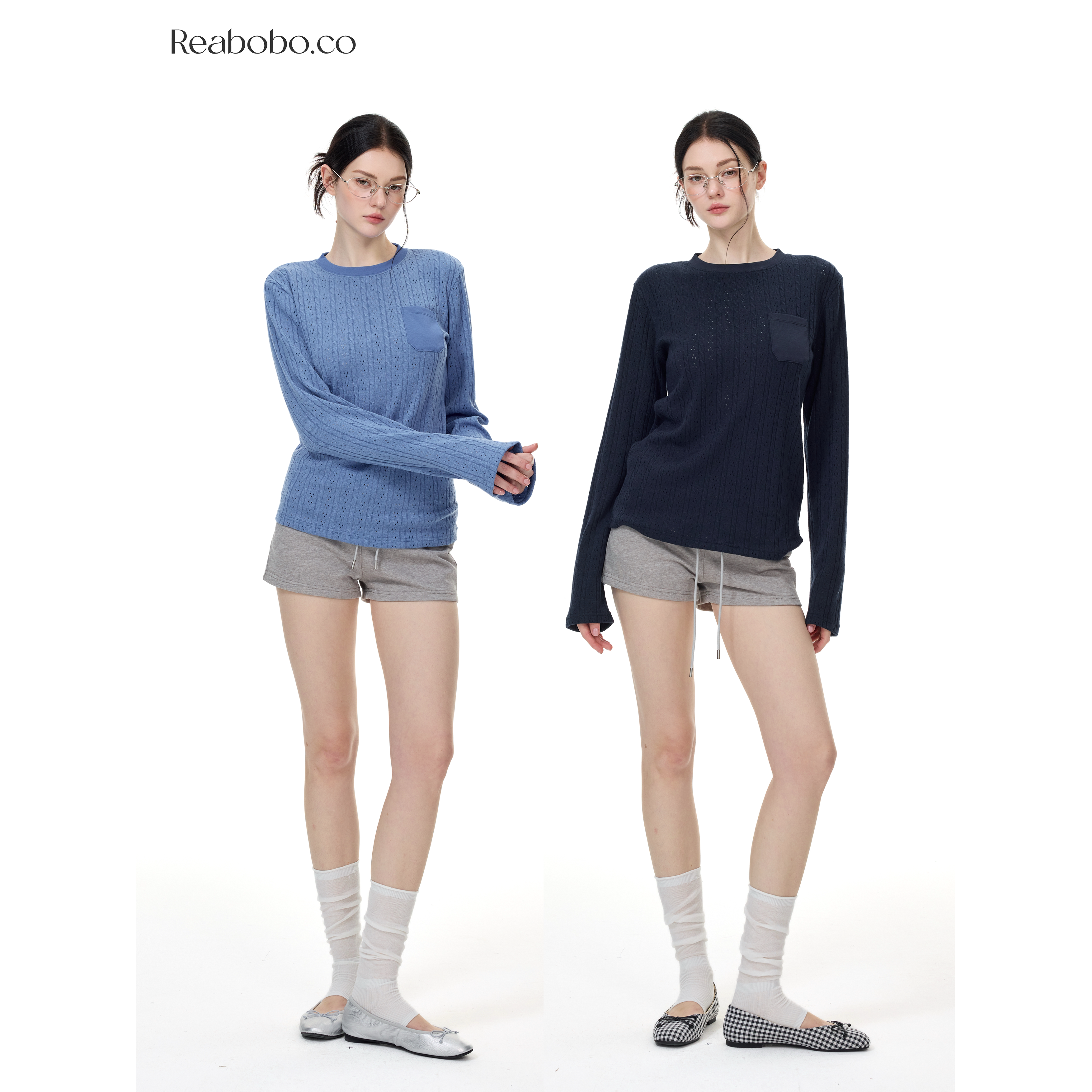 Reabobo.co 燕麦灰美式辣妹撞钉抽绳运动短裤女中腰显瘦休闲卫裤