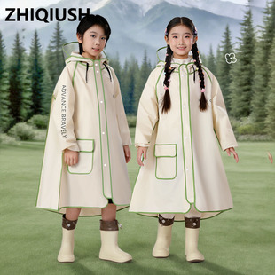 小学生中学生男孩女孩全身防暴雨雨披儿童雨衣中大童雨衣带书包位