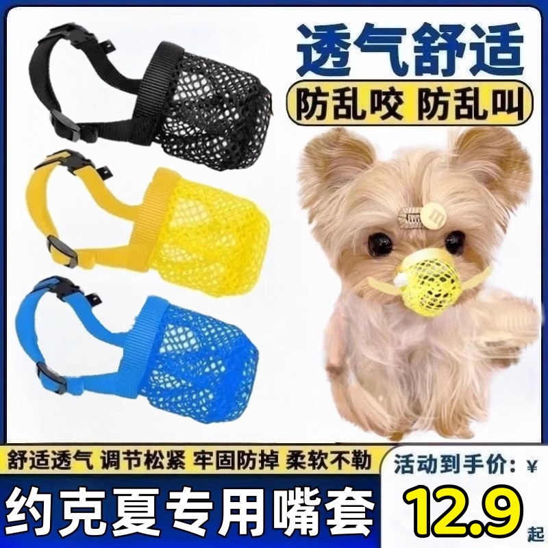 约克夏狗嘴套防咬叫防乱吃口罩