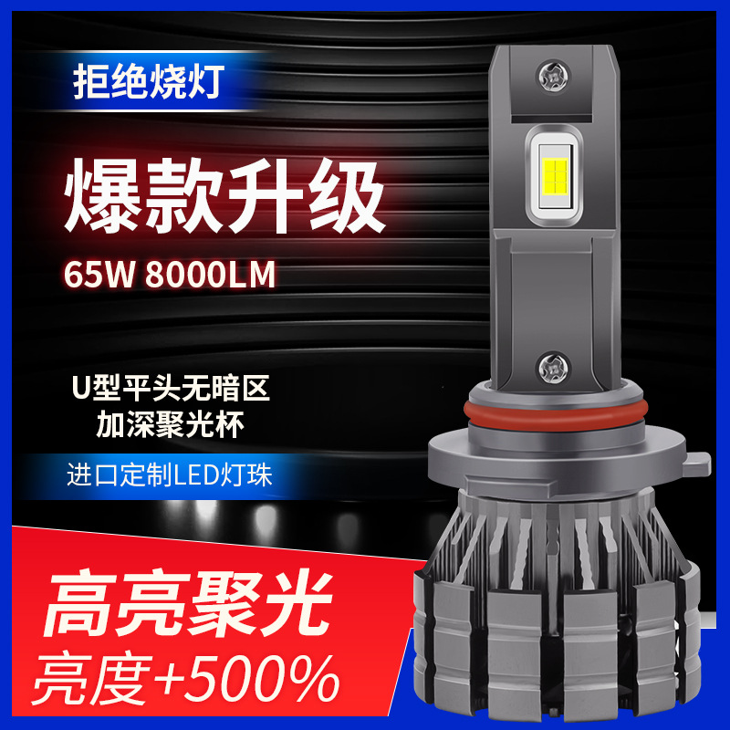 汽车led大灯跨境专供新款大功率超亮聚光前车灯改装强光近远一体