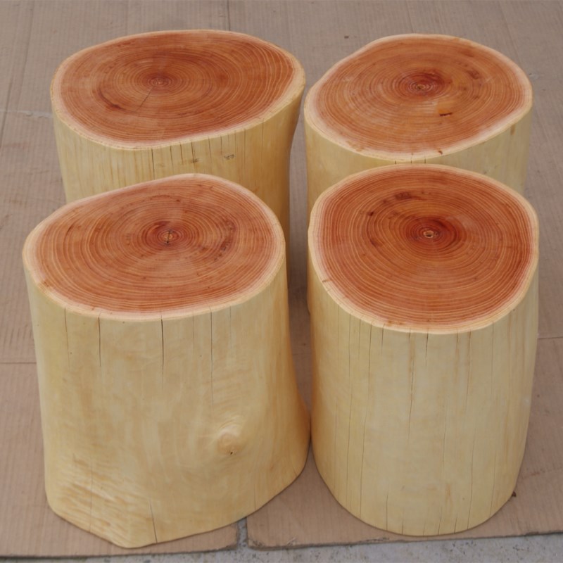 特价香椿木原木墩子根雕茶几凳