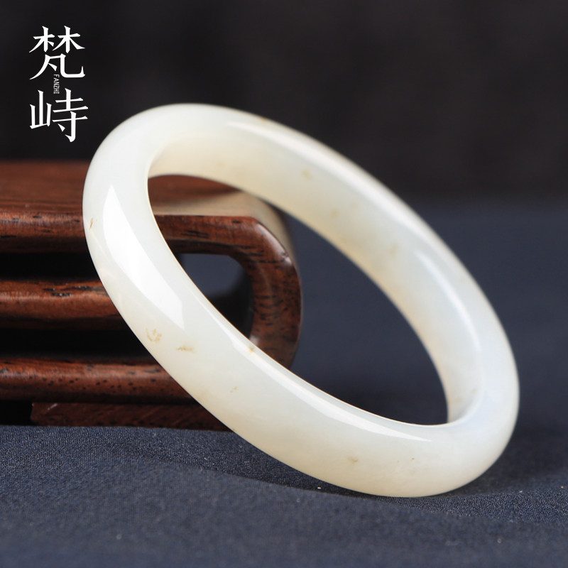 梵峙白玉手镯和田玉桂花