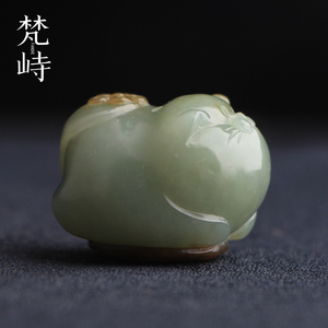 梵峙和田玉小猫挂件吊坠新疆料