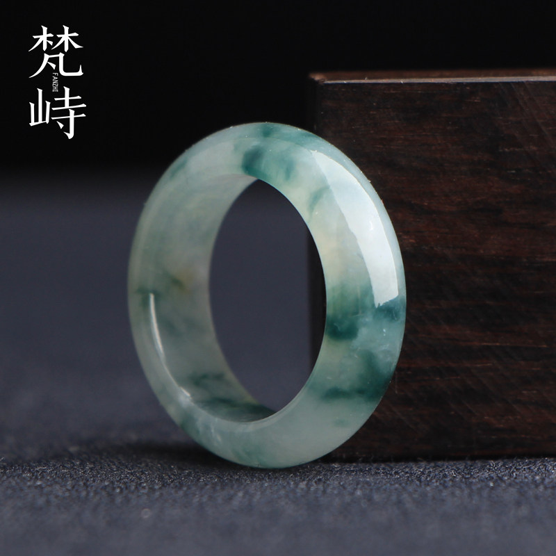 梵峙16.5翡翠戒指指环蓝花冰糯种缅甸A货送证书