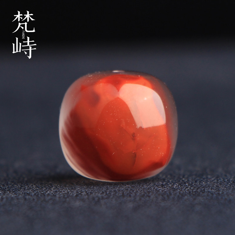 梵峙15.2南红玛瑙老型珠冰飘花
