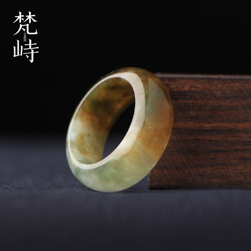 翡翠指环戒指跑环新中式复古色