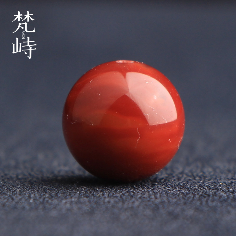 梵峙12.4南红玛瑙圆珠柿子红