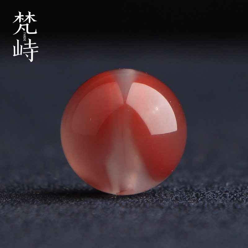 梵峙13.2南红玛瑙蜻蜓眼玫红色冰飘散珠单珠多宝珠川料原矿送证