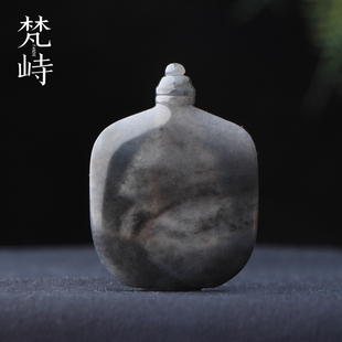 梵峙和田玉籽料鼻烟壶宝瓶平安无事小摆件收藏品山水意境送证书