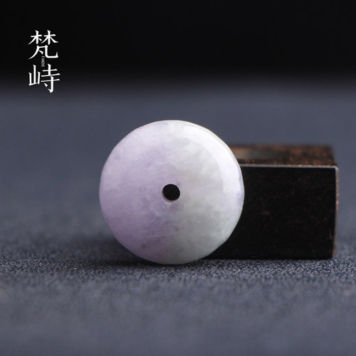 梵峙15.5翡翠紫罗兰平安扣挂件