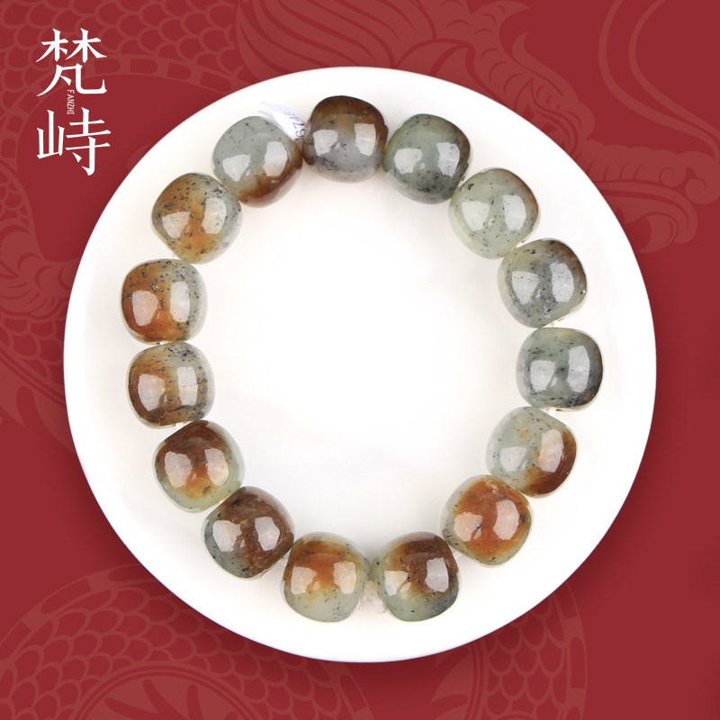 梵峙手串老型珠14和田玉糖青花