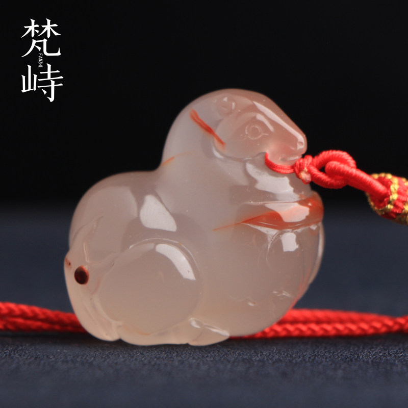 梵峙南红玛瑙唐马挂件吊坠包挂