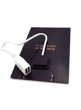 5V2W滴胶太阳能电池板+白色USB线 太阳能发电板 迷你太阳能滴胶板