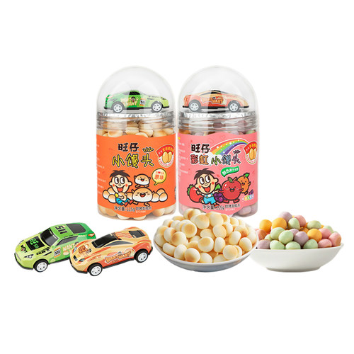 旺旺彩虹小馒头115g综合水果味小馒头原味休闲聚会小零食